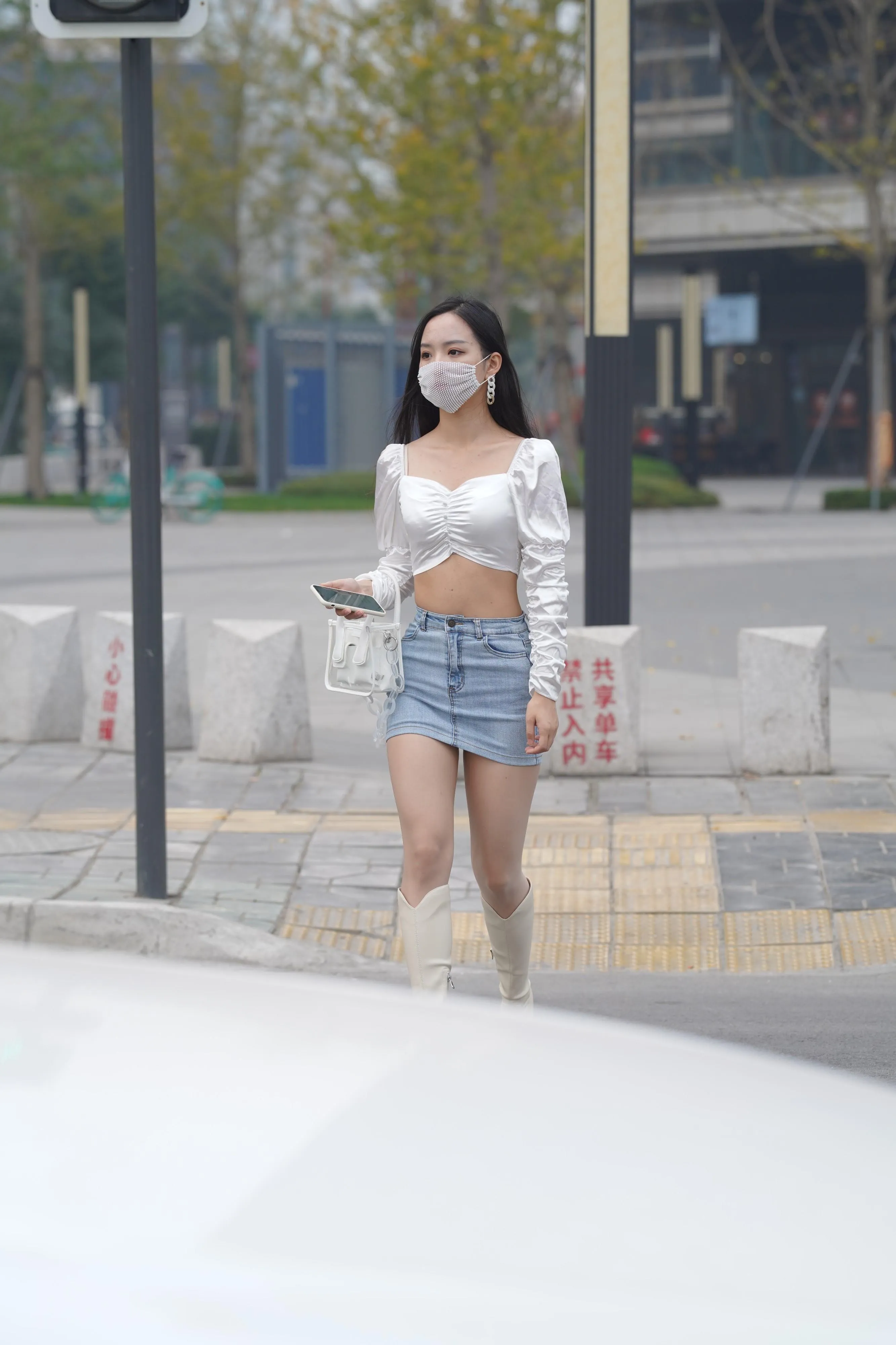 魔镜街拍 NO.170 凯恩街拍摄影-牛仔裙小姐姐 [304P]插图1